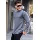 Smoke Gray Regular Fit Basic Sweatshirt 6023 - Füme