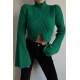 Mad Girls Green Cropped Sweater MG1395 - Yeşil