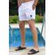 Madmext White Patterned Swim Wear Short 2950 - Beyaz