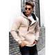 Madmext Men Beige Hoodie Sweatshirt 1767 - Bej