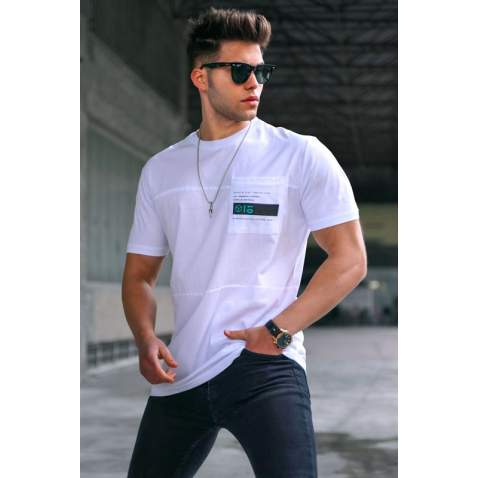 Madmext Men White T-shirt 5804 - Beyaz