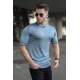 Madmext Men Knitwear Blue T-shirt 5080 - Mavi