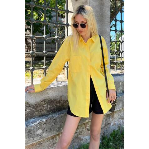 Mad Girls Yellow Shorts & Shirt Set MG1407 - Sarı