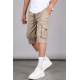 Beige Capri Shorts with Cargo Pockets 5473 - Bej