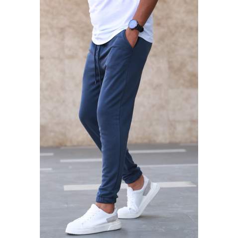 Madmext Men Plain Navy Blue Sweatpants 5424 - Lacivert