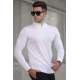 Madmext Men White Sweatshirt 5176 - Beyaz