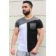 Madmext Black T-shirt with Pocket for Men 3015 - Siyah