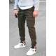 Madmext Men Slim Fit Khaki Cargo Trousers 5688 - Haki