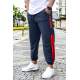 Madmext Men Oversize Short Cuffed Navy Blue Sweatpants 4833 - Lacivert