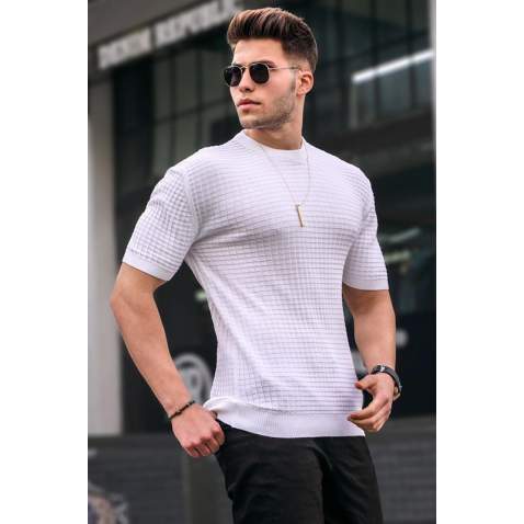 Madmext Men WhiteT-shirt 5685 - Beyaz