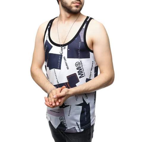 Sleeveless T-Shirt In Printed - Multicolor