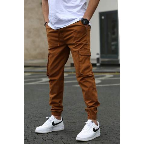 Men Camel Cargo Trousers 5447 - Camel