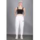 Mad Girls White Jogger Sweatpants MG303 - Beyaz