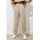 Mad Girls Beige Sweatpants MG1353 - Bej