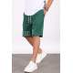 Madmext Men Printed Green Capri Shorts 5439 - Yeşil