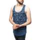 Madmext Men Printed Indigo Tank Top 2497 - İndigo