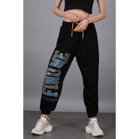 Mad Girls Black Sweatpants MG1101 - Siyah