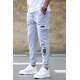 Madmext Men Printed Gray Sweatpants 4079 - Gri