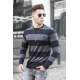 Madmext Anthracite Striped Sweater For Men 5657 - Antrasit