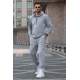 Dye Gray Hoodie Basic Tracksuit 5908 - Boyalı gri