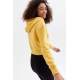 Mad Girls Cropped Yellow Sweatshirt MG1355 - Sarı