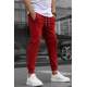 Men Maroon Basic Jogger Trousers - Bordo