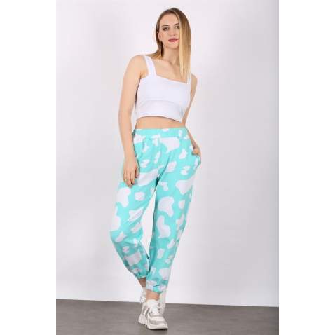 Mad Girls Blue Dalmatians Sweatpants MG1147 - Mavi