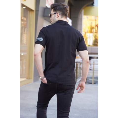 Men Black Polo T-Shirt 5862 - Siyah