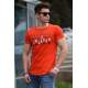 Madmext Orange Printed T-shirt for Men 4482 - Turuncu