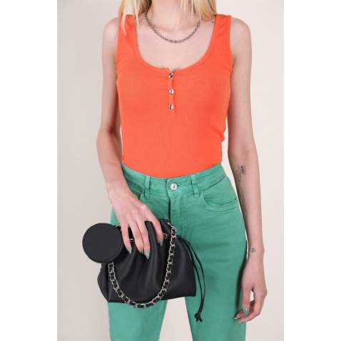 Women Orange Strappy Top - Turuncu