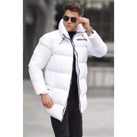 White Basic Puffer Jacket 5776 - Beyaz