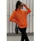 Mad Girls Turtleneck Orange Sweater MG1252 - Turuncu