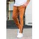 Madmext Camel Striped Sweatpants 2932 - Camel