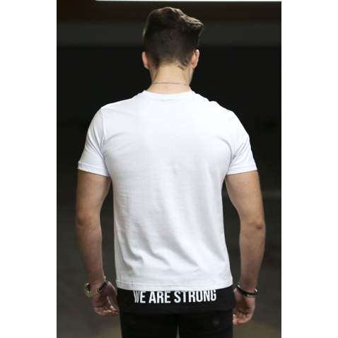 Madmext White T-shirt for Men 4521 - Beyaz