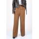 Mad Girls Striped Brown Palazzo Pants MG1332 - Kahverengi