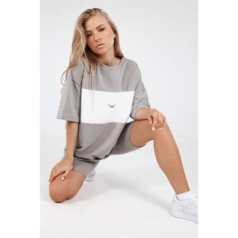 Women Dye Gray Oversize Tracksuit MG1536 - Boyalı gri