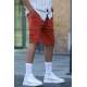 Brick Red Capri Shorts with Cargo Pockets 5737 - Kiremit