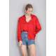 Mad Girls Red Satin Shirt MG1104 - Kırmızı