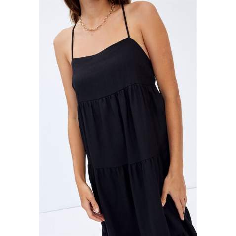 Women Black Long Dress - Siyah