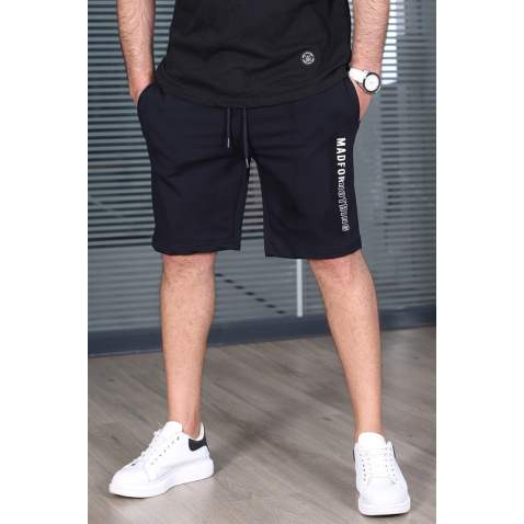 Madmext Navy Blue Capri Shorts 5403 - Lacivert