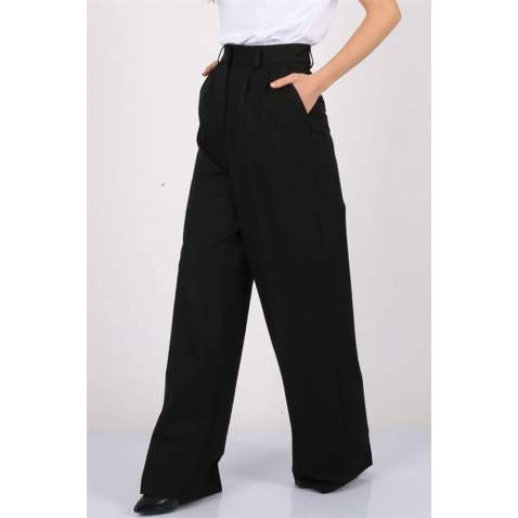 Mad Girls Black Palazzo Pants MG1332 - Siyah