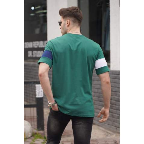 Men Printed Green T-Shirt 5850 - Yeşil