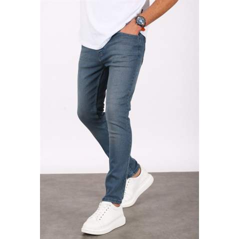 Madmext Men Skin Fit Blue Jeans 5679 - Mavi