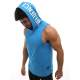 Madmext Men Blue Hoodie Vest 2537 - Mavi