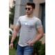 Madmext Grey Printed T-shirt for Men 4478 - Gri