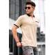 Madmext Men Beige Polo T-shirt 5396 - Bej