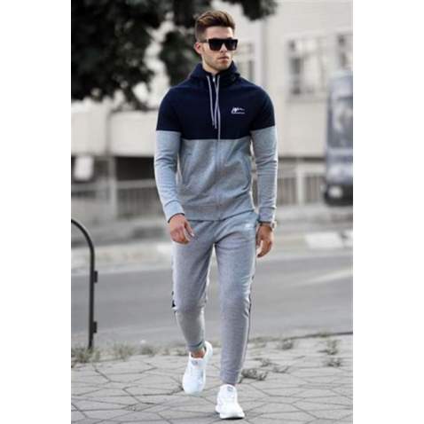 Madmext Gray Tracksuit For Men 5302 - Gri