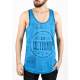 Madmext Printed Blue Tank Top 2446 - Mavi