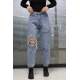 Mad Girls Blue Palazzo Jeans Mg1156 - Mavi