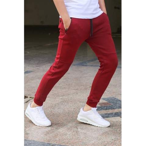 Madmext Men Maroon Sweatpants 2080 - Bordo